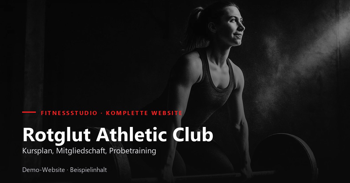 Vorschau der Beispiel-Website Rotglut Athletic Club