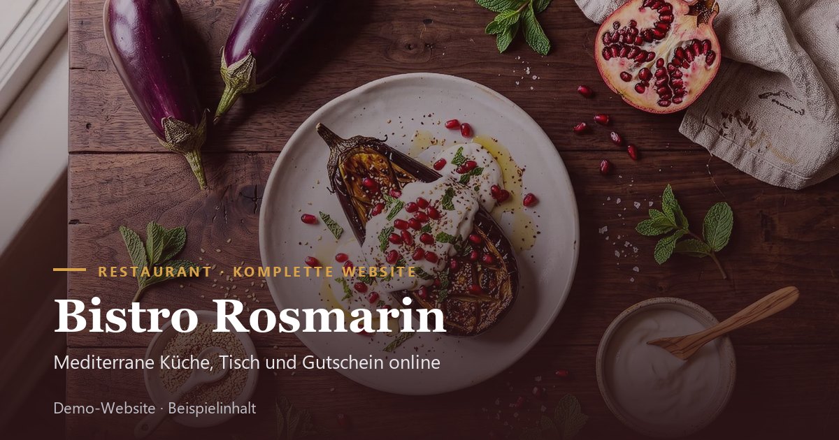 Vorschau der Beispiel-Website Bistro Rosmarin